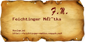 Feichtinger Mátka névjegykártya